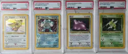 Pokemon WOTC PSA Vintage Holo Lot - Pidgeot Poliwrath Ditto Scyther Base - Image 1
