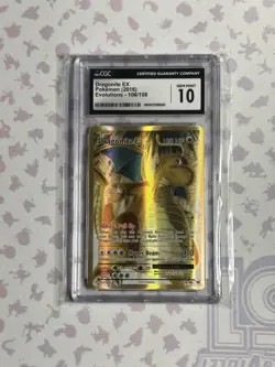 Pokemon XY Evolutions Dragonite EX 106/108 Full Art Ultra Rare PSA CGC 10 - Image 1