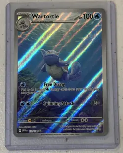 Pokemon Wartortle 171/165 Sv: Scarlet & Violet 151 IR Illustration Rare - Image 1