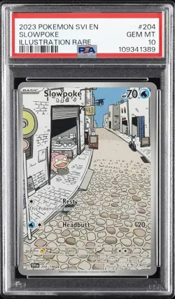 2023 POKEMON SVI EN-SCARLET & VIOLET ILLUSTRATION RARE #204 SLOWPOKE PSA 10 - Image 1