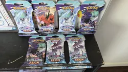 Pokemon TCG Chilling Reign Sleeved Booster Pack Lot×7- Sealed - Image 1