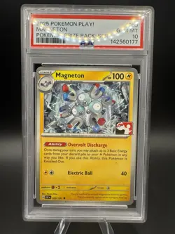 2025 POKEMON PLAY! POKEMON PRIZE PACK: SERIES 7 #059 MAGNETON PSA 10 - POP 1 - Image 1