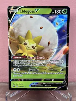 Pokemon TCG Eldegoss V 019/192 Rebel Clash Regular Ultra Rare - Image 1