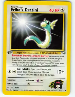 Erika's Dratini - 1st Edition - 42/132 Gym Heroes - Pokemon TCG - 2000 - Image 1