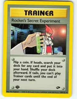 Rocket's Secret Experiment - 1st Edition 120/132 Gym Challenge Pokemon TCG 2000 - Image 1