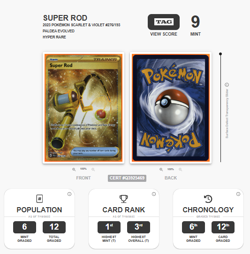 Pokemon Paldea Evolved - Super Rod 276/193 Gold Graded - Image 3