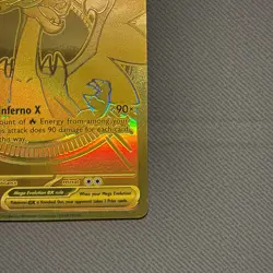 Mega Charizard X ex Gold 130/094 – Phantasmal Flames Pokemon TCG | Ultra Rare - Image 4
