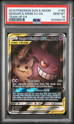 PSA 10 Gengar & Mimikyu Gx 165/181 Team Up ALT POKEMON - Image 1