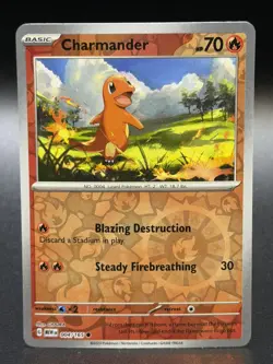 Charmander 004/165 Reverse Holo Common SV: Scarlet & Violet 151 Pokemon TCG - NM - Image 1