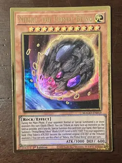 YuGiOh Nibiru the Primal Being MAGO-EN019 Maximum Gold 1st Ed Gold Rare ATK/300… - Image 1