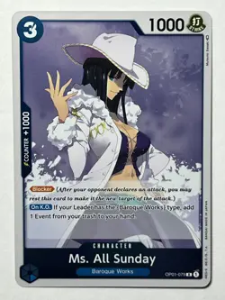 Ms. All Sunday OP01-079 Romance Dawn Pre Errata/1st Edition Foil One Piece Card - Image 2