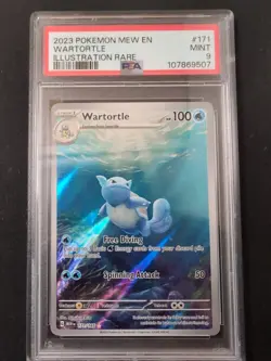 Pokemon TCG Card - Scarlet & Violet 151 English - Wartortle 171/165 - PSA 9 MINT - Image 2