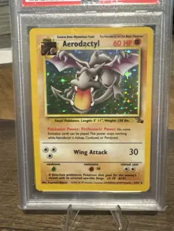 1999 Pokemon Fossil Aerodactyl Holo #1 PSA 9 Mint WOTC Vintage Card - Image 2