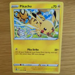 PIKACHU 049/195 POKEMON CARD (SILVER TEMPEST SET) - Image 1