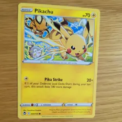 PIKACHU 049/195 POKEMON CARD (SILVER TEMPEST SET) - Image 3