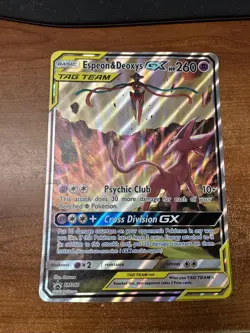 Espeon & Deoxys GX Oversized - (SM Black Star Promo) SM240 Jumbo Cards Holo - Image 1