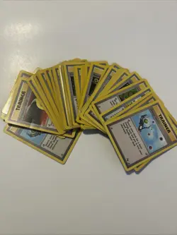 Pokemon Vintage Trainer Cards Lot (40+) – WOTC – Base/Jungle/Fossil – Played - Image 1