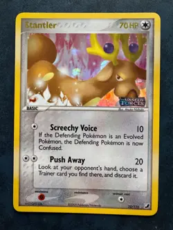 Pokemon Card - Stantler Reverse - 32/115 - EX Unseen Forces - 2005 - Image 1
