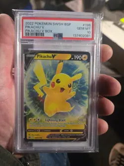 Pikachu V SWSH198 Black Star Promo 2022 Pokemon Card Gem Mint - Image 1
