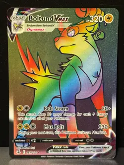 Boltund VMAX 267/264 SWSH Fusion Strike Secret Rainbow Rare Pokemon Card AA9 LP1 - Image 1
