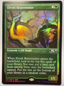 1x Elvish Rejuvenator - Foil FNM M19 MTG FNM Promos Magic Foil - Image 1