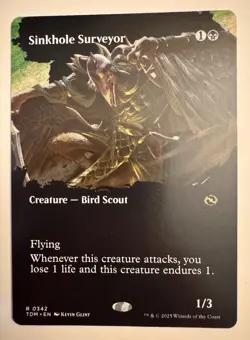 MTG Sinkhole Surveyor (TDR) Tarkir: Dragonstorm Borderless Foil Rare 0342 - Image 1