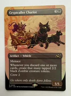 x1 Cryptcaller Chariot DFT Aetherdrift MTG 306 RARE BORDERLESS - Image 1