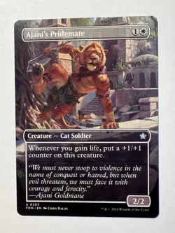 Ajani's Pridemate 0293 Borderless| Magic the Gathering | Foundations | Uncommon - Image 1