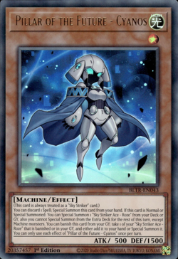 PILLAR OF THE FUTURE - CYANOS - BLTR-EN043 - ULTRA RARE - 1ST EDITION - NM - Image 1