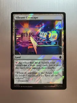 Vibrant Cityscape - 82 - MTG: Teenage Mutant Ninja Turtles - Common - Surge Foil - Image 1