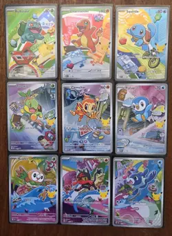 Pokemon 2026 First Partner Illustration Collection Series 1 Promos Set 9 Cards - Image 1