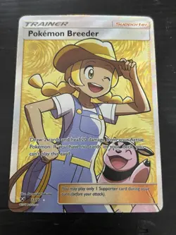 Pokemon TCG Pokemon Breeder 73/73 | Full Art Ultra Rare Holo Shining Legends NM - Image 1