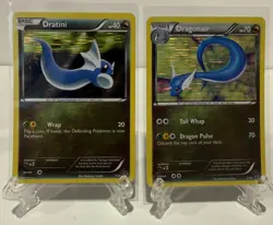 2012 Pokemon Dratini 1/20 Holo LP Dragonair 3/20 Holo LP Dragon Vault - Image 1