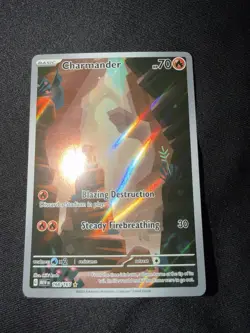 Pokemon TCG Charmander 168/165 Scarlet Violet 151 Illustration Rare Holo - NM - Image 1