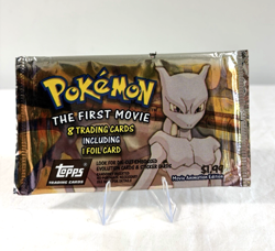 Pokemon Topps The First Movie Sealed Unopened Booster Pack - Black Logo | Mewtwo - Image 1