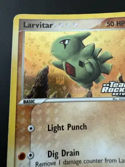 Pokemon TCG EX Team Rocket Returns Larvitar 63/109 Stamped Reverse Holo LP - Image 4