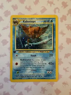 NM 1ST EDITION KABUTOPS - POKEMON NEO DISCOVERY HOLO #6/75 - SWIRL! - Image 1
