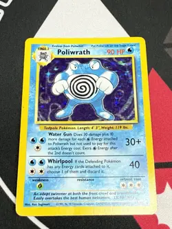 Poliwrath - 13/102 Base Set Unlimited Holo Rare Pokemon - Image 1