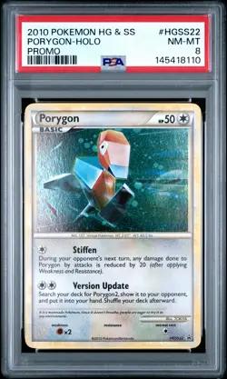 2010 POKEMON HEARTGOLD & SOULSILVER PROMO #HGSS22 PORYGON-HOLO PSA 8 - Image 1