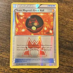 Pokemon 2015 Team Magma's Great Ball 31/34 Double Crisis Reverse Holo - Image 1