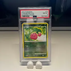 2007 Pokemon Cherubi Reverse Holo Foil from Diamond & Pearl #75 PSA 8 - Image 1