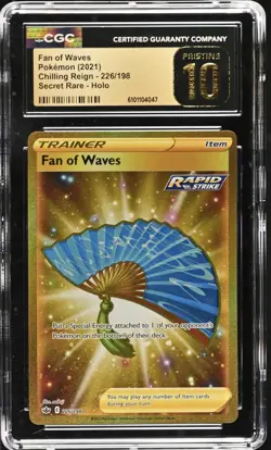 Pokemon Fan of Waves 226/198 Ultra Rare Chilling Reign - CGC 10 PRISTINE - Image 1