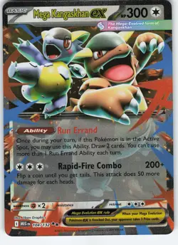 Mega Kangaskhan ex - 104/132 Double Rare Holo ME01: Mega Evolution NM Pokemon - Image 1
