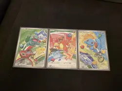 Pokemon Bulbasaur Charmander Squirtle MEP 037 038 039 First Partner Promo Gen 1 - Image 1