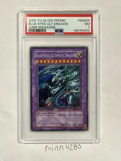 2005 Yu-Gi-Oh Blue-Eyes Ultimate Dragon JMP-EN005 Secret Rare PSA 7 New Cert - Image 1