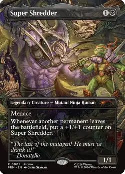 MTG English Super Shredder (Borderless) NM Foil Promo 1 Top 128 SCG CON Richmond - Image 1