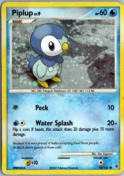 Piplup - 93/130 (Cosmos Holo) Miscellaneous Cards & Products 093/130 HP and/or D - Image 1