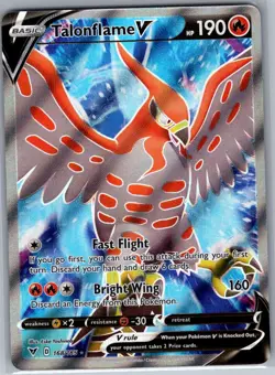 Talonflame V (Full Art) 168/185 SWSH04: Vivid Voltage - Pokemon Card - NM - Image 1