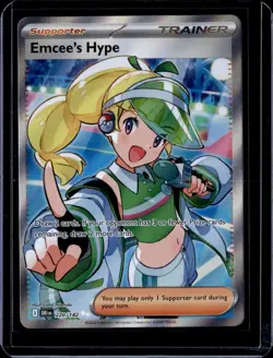 Pokemon TCG Trainer Emcee's Hype Ultra Rare Holo Card 220/182 CO29 - Image 1
