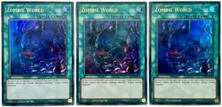3 x GFP2-EN154 Zombie World - Ultra Rare 1st Edition Near Mint YuGiOh Cards - Image 1